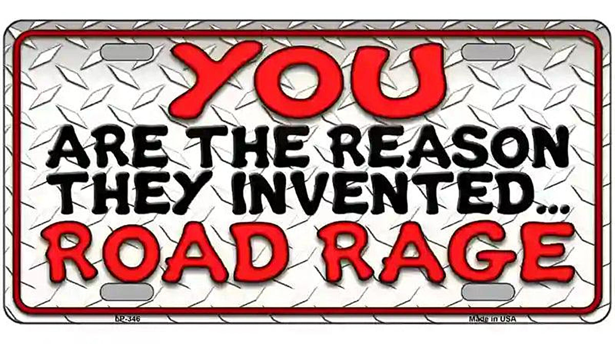 Invented Road Rage Metal Novelty License Plate