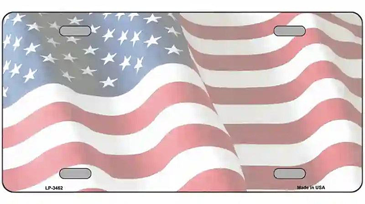 Faded Old Glory Metal Novelty License Plate