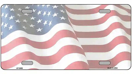 Faded Old Glory Metal Novelty License Plate