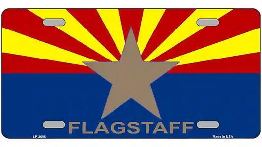 Flagstaff Arizona State Flag Metal Novelty License Plate