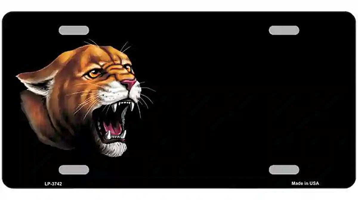 Cougar Offset Metal Novelty License Plate