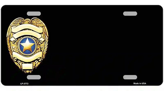 Police Badge Offset Metal Novelty License Plate