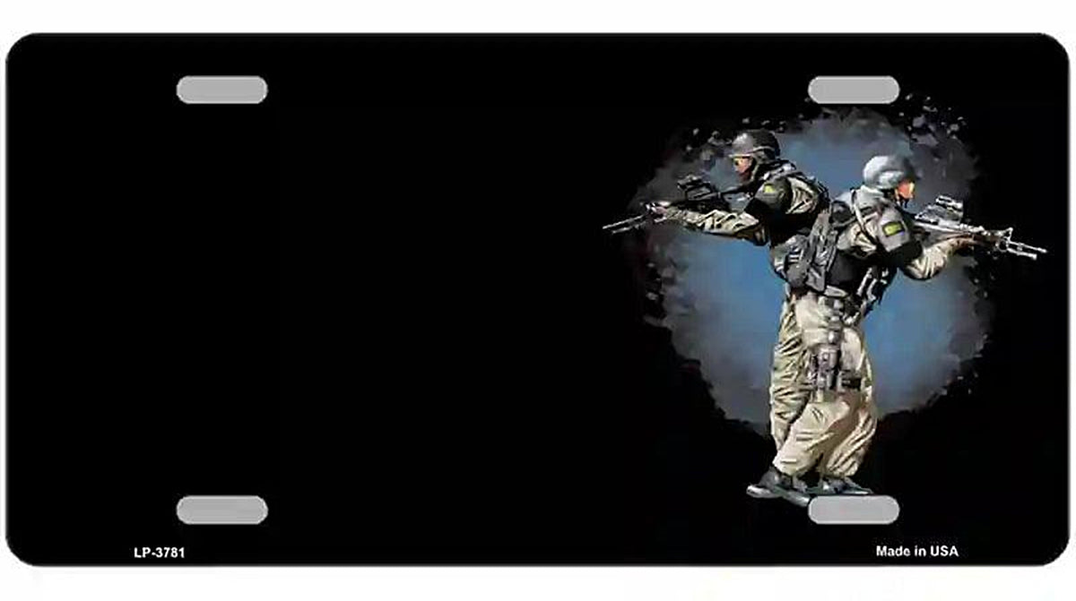 SWAT Offset Metal Novelty License Plate