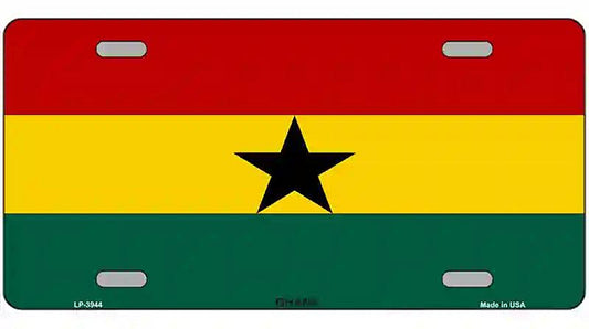 Ghana Flag Metal Novelty License Plate