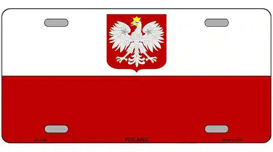 Poland Eagle Flag Metal Novelty License Plate
