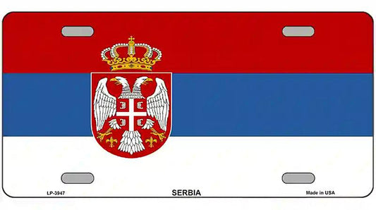 Serbia Eagle Flag Metal Novelty License Plate