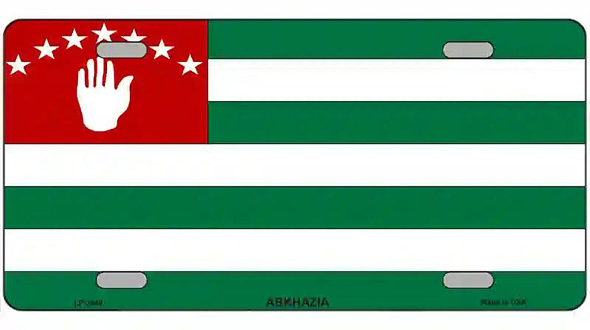 Abkhazia Flag Metal Novelty License Plate