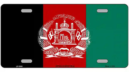 Afghanistan Flag Metal Novelty License Plate