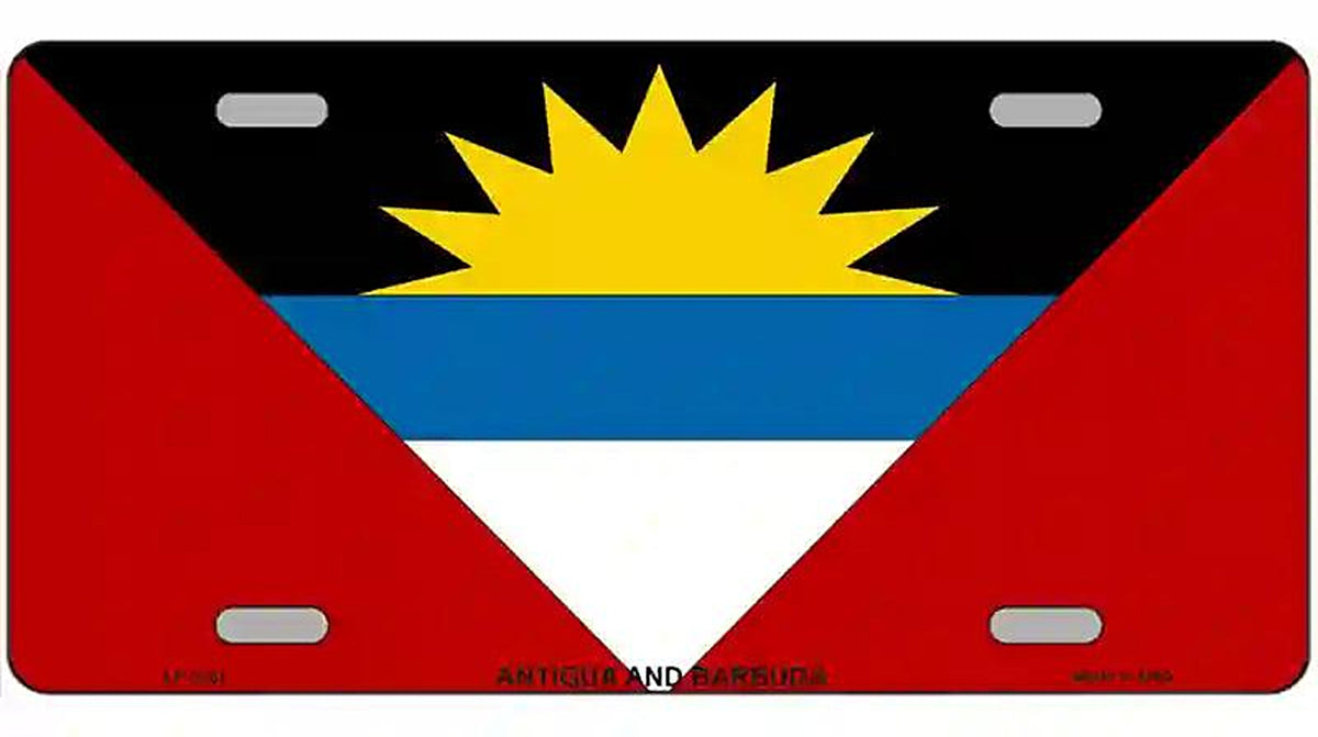 Antigua & Barbuda Flag Metal Novelty License Plate