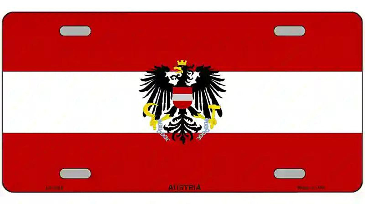 Austria Flag Metal Novelty License Plate