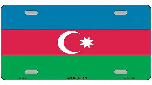 Azerbaijan Flag Metal Novelty License Plate