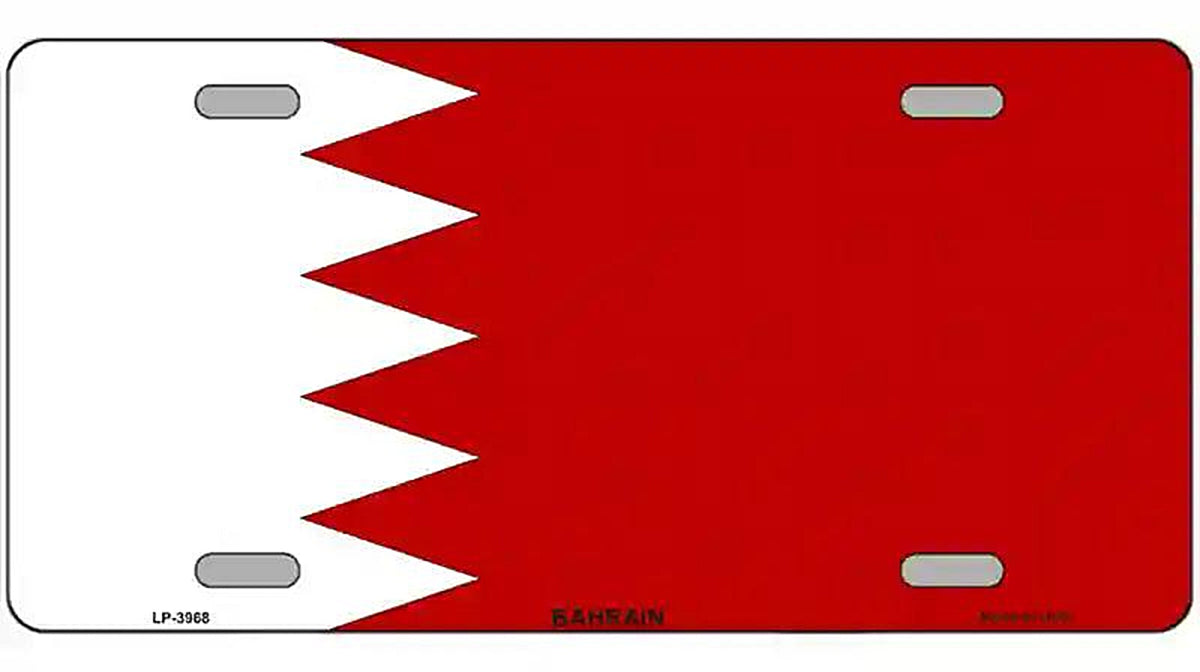 Bahrain Flag Metal Novelty License Plate