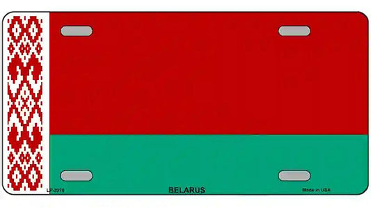 Belarus Flag Metal Novelty License Plate