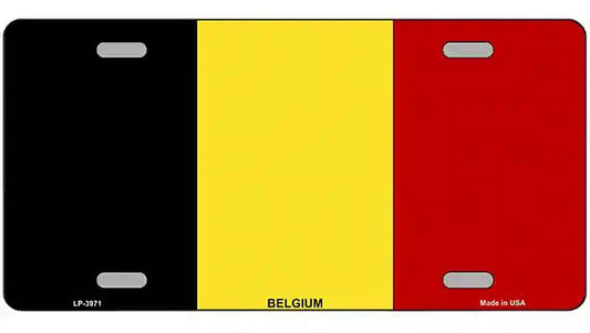 Belgium Flag Metal Novelty License Plate