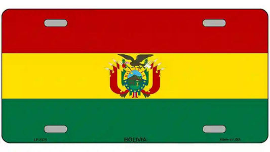 Bolivia Flag Metal Novelty License Plate