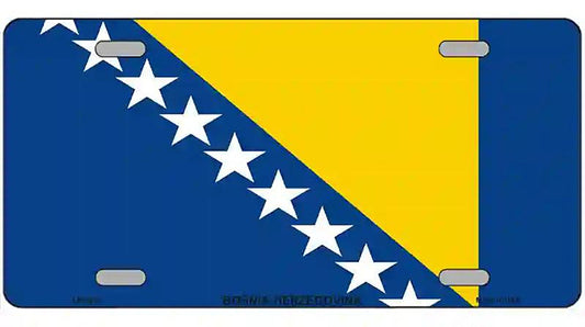 Bosnia Herzegovina Flag Metal Novelty License Plate