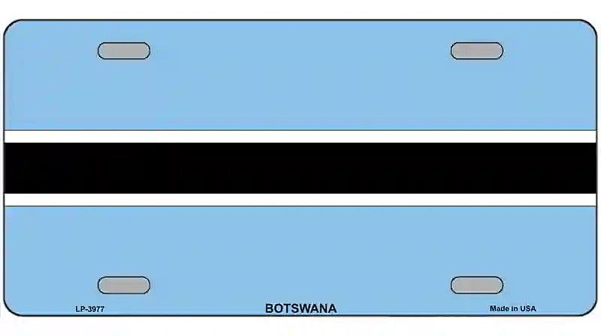 Botswana Flag Metal Novelty License Plate
