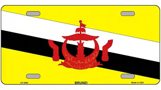 Brunei Flag Metal Novelty License Plate