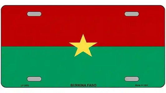Burkina Faso Flag Metal Novelty License Plate