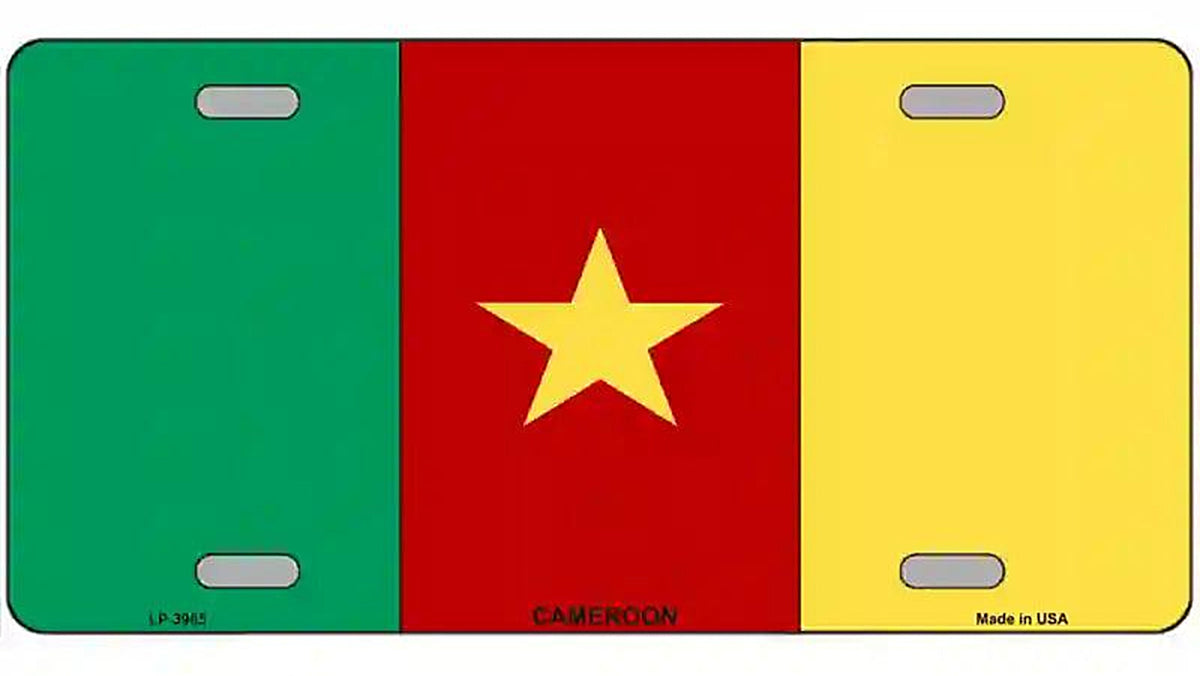 Cameroon Flag Metal Novelty License Plate