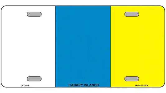 Canary Islands Flag Metal Novelty License Plate