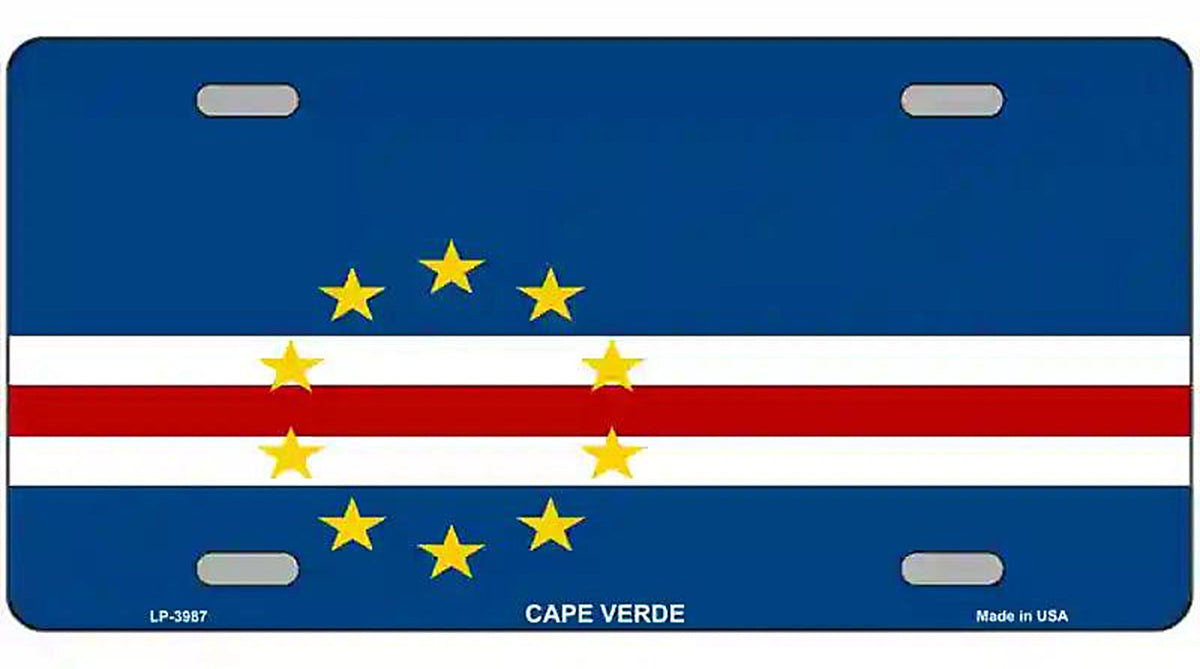 Cape Verde Flag Metal Novelty License Plate