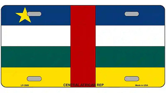 Central African Rep Flag Metal Novelty License Plate