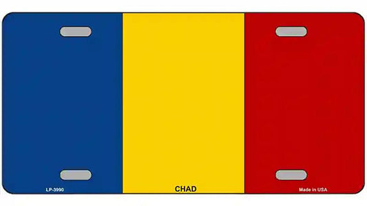 Chad Flag Metal Novelty License Plate