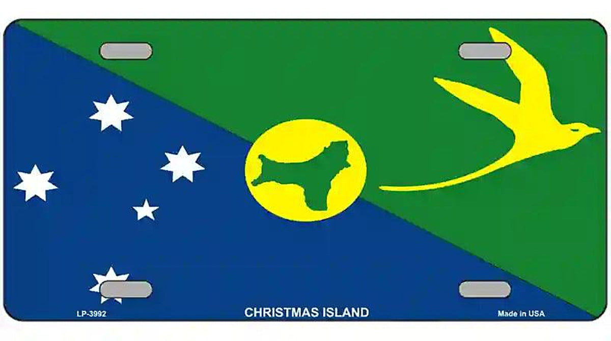 Christmas Island Flag Metal Novelty License Plate