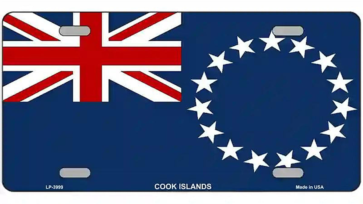 Cook Island Flag Metal Novelty License Plate