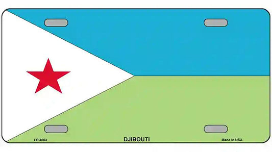 Djibouti Flag Metal Novelty License Plate