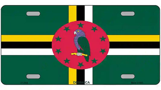 Dominica Flag Metal Novelty License Plate