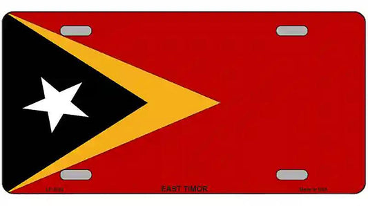 East Timor Flag Metal Novelty License Plate