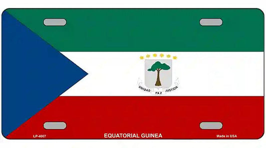 Equatorial Guinea Flag Metal Novelty License Plate