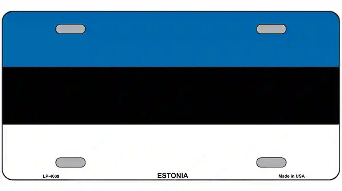 Estonia Flag Metal Novelty License Plate