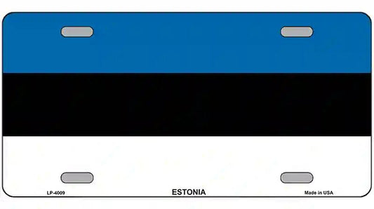 Estonia Flag Metal Novelty License Plate