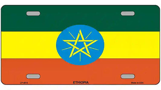 Ethiopia Flag Metal Novelty License Plate