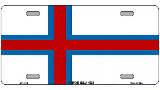 Faroe Islands Flag Metal Novelty License Plate