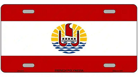 French Polynesia Flag Metal Novelty License Plate