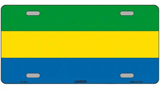 Gabon Flag Metal Novelty License Plate