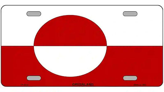 Greenland Flag Metal Novelty License Plate