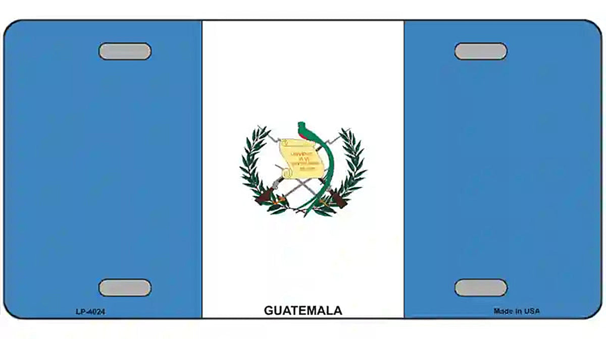 Guatemala Country Flag Metal Novelty License Plate