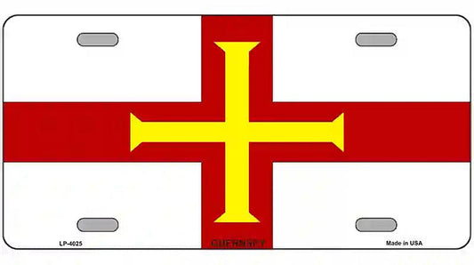 Guernsey Flag Metal Novelty License Plate