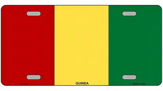 Guinea Flag Metal Novelty License Plate