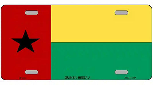 Guinea-Bissau Flag Metal Novelty License Plate Tag Sign