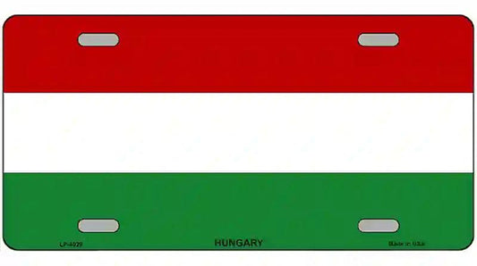Hungary Flag Metal Novelty License Plate