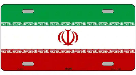 Iran Flag Metal Novelty License Plate
