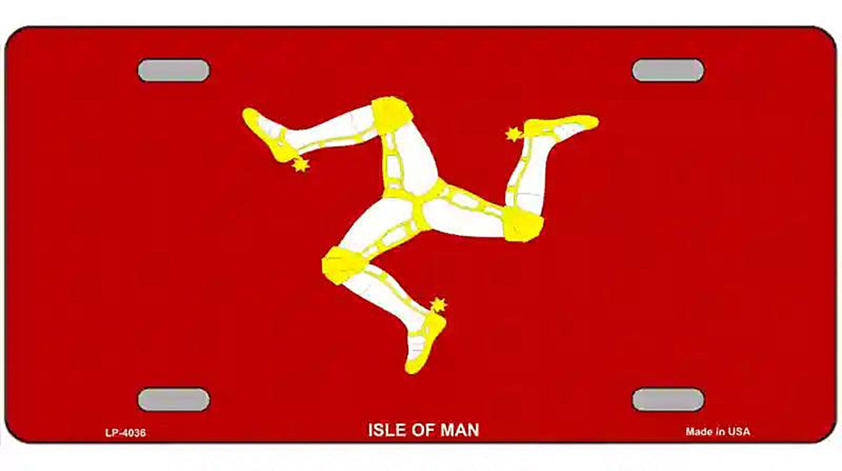 Isle Of Man Flag Metal Novelty License Plate