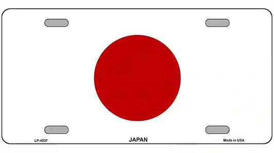 Japan Flag Metal Novelty License Plate