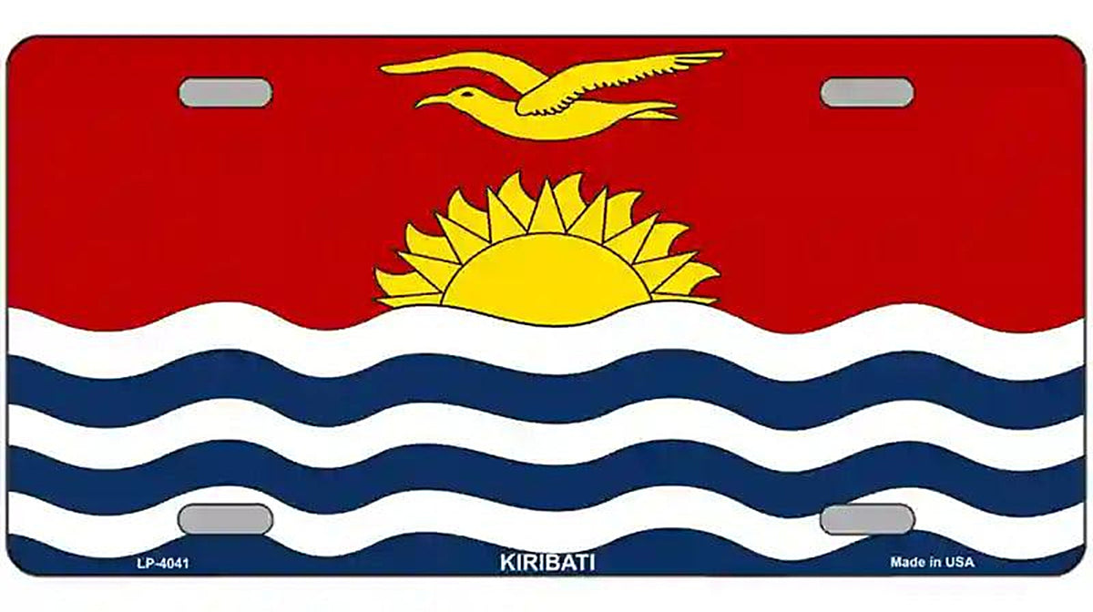 Kiribati Flag Metal Novelty License Plate